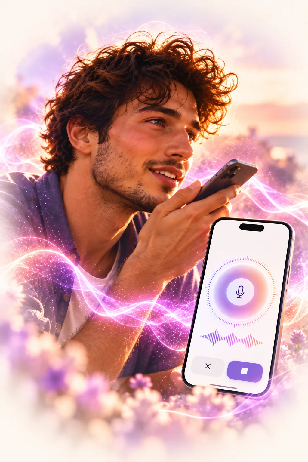 A man recording his own voice introduction on CoreAllure