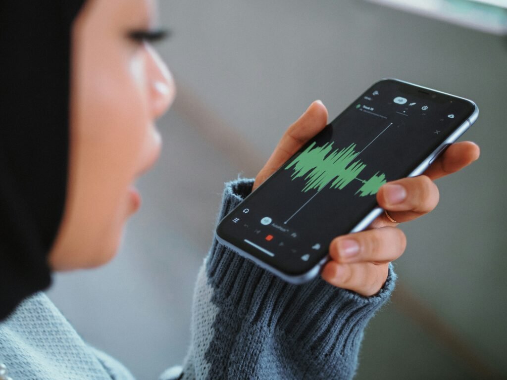 recording a voice introduction at your own pace