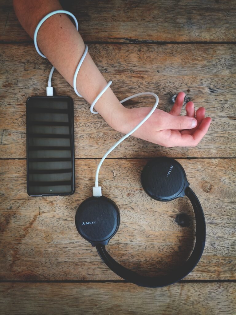 listening to voice introductions on a dating app