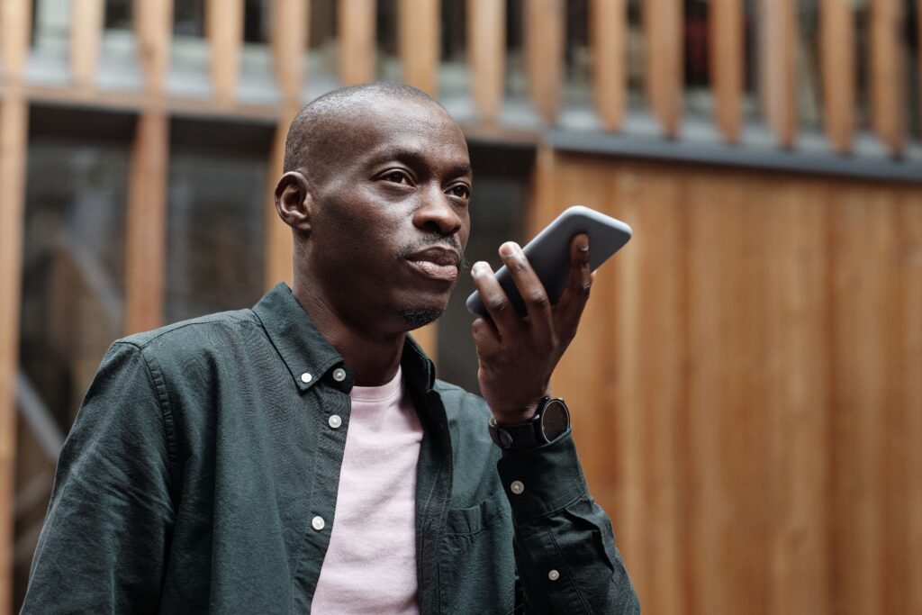 sending a voice note inside a dating app conversation